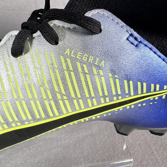 Nike Mercurial Soccer Shoes Mens Size 10 Silver Blue Ousadia Alegria 921506-407 - Picture 5 of 10